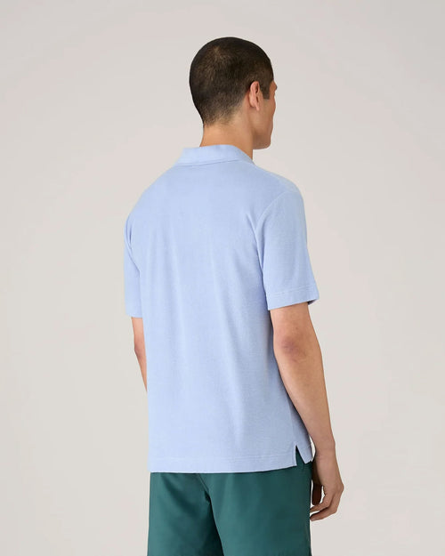 TOWELING POLO SHIRT / SKY