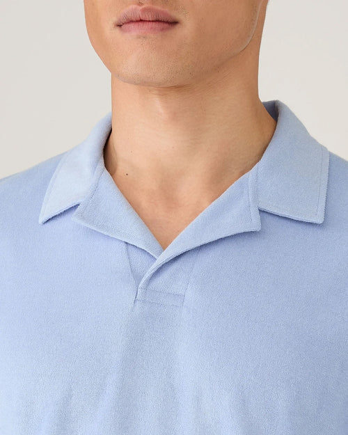 TOWELING POLO SHIRT / SKY