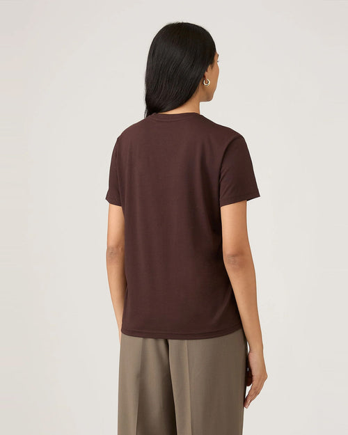 BOY-FIT CREW NECK T-SHIRT / TRUFFLE