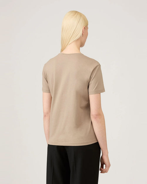 BOY-FIT CREW NECK T-SHIRT / MINK