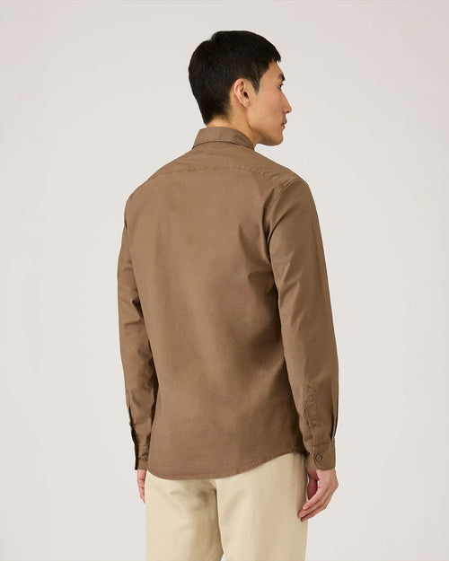 BUTTON DOWN SOFT POPLIN SHIRT / DARK CEDAR