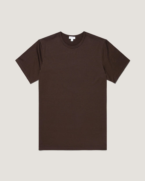 CLASSIC CREW NECK T SHIRT / DARK CHOCOLATE