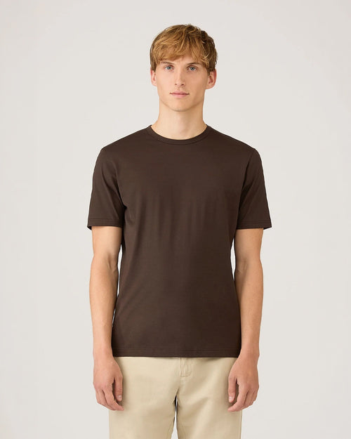 CLASSIC CREW NECK T SHIRT / DARK CHOCOLATE