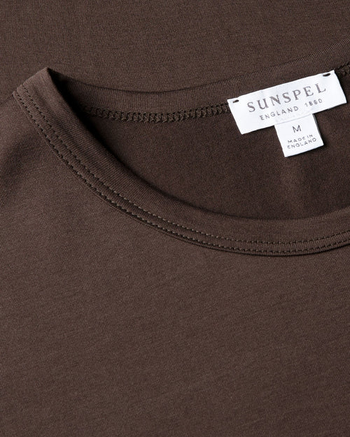 CLASSIC CREW NECK T SHIRT / DARK CHOCOLATE