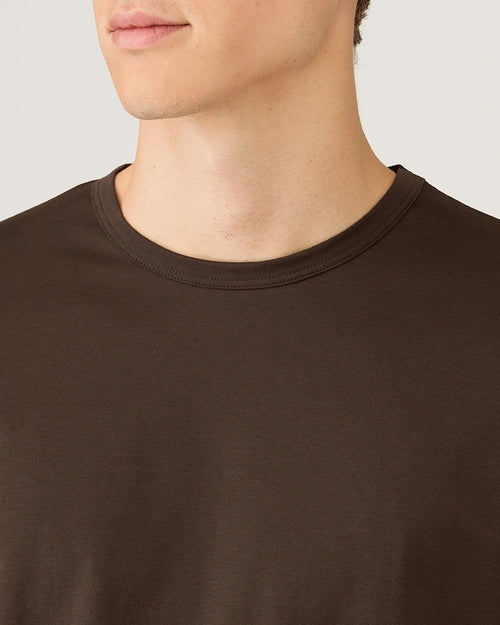 CLASSIC CREW NECK T SHIRT / DARK CHOCOLATE