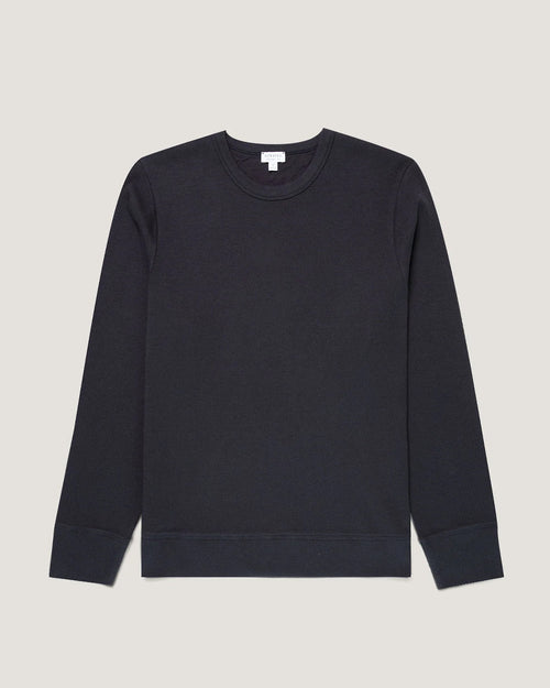 LONG SLEEVE CELLULOCK CREW NECK / NAVY