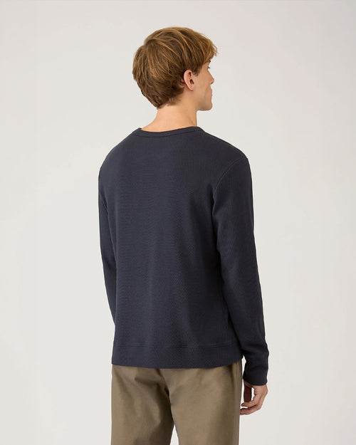 LONG SLEEVE CELLULOCK CREW NECK / NAVY