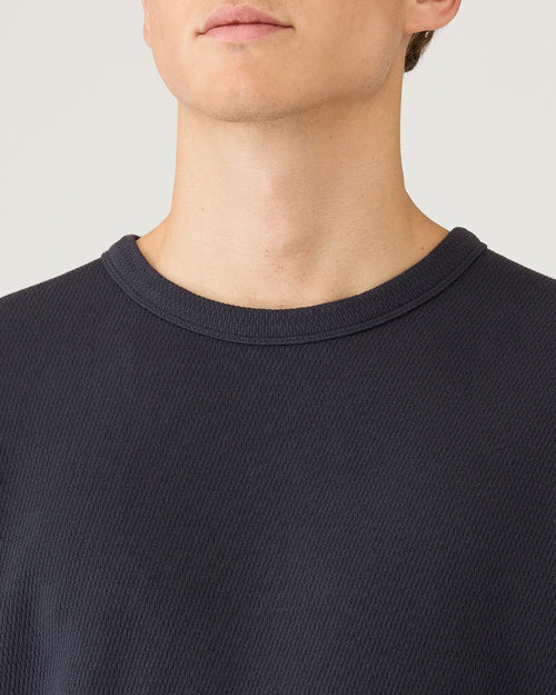 LONG SLEEVE CELLULOCK CREW NECK / NAVY