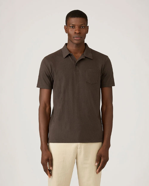 RIVIERA POLO SHIRT / DARK CHOCOLATE