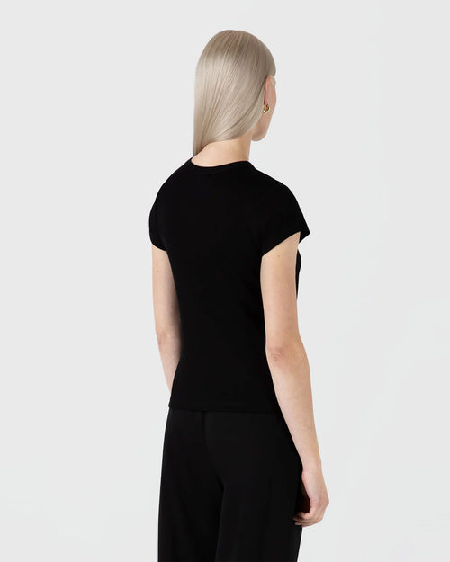 RIBBED T-SHIRT / BLACK