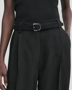 SWIRL SUEDE BELT / BLACK