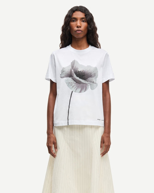 SACAMINO SS T-SHIRT 15276 / WHITE POPPY