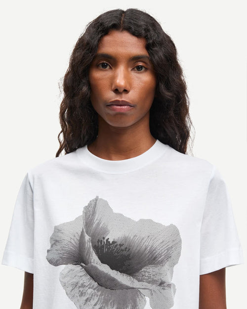SACAMINO SS T-SHIRT 15276 / WHITE POPPY