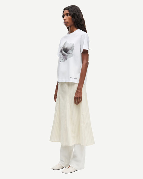 SACAMINO SS T-SHIRT 15276 / WHITE POPPY