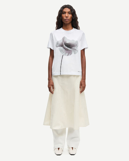 SACAMINO SS T-SHIRT 15276 / WHITE POPPY