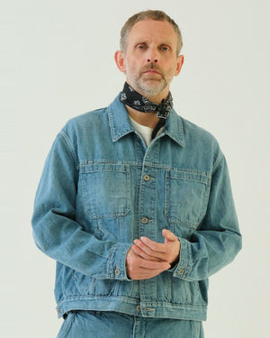 DENIM SHORT JACKET / BLUE