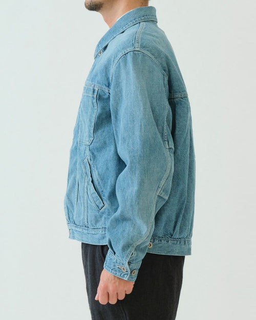 DENIM SHORT JACKET / BLUE