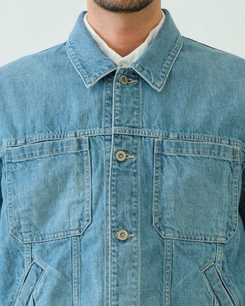 DENIM SHORT JACKET / BLUE