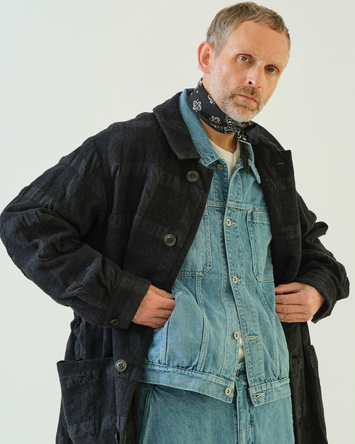 DENIM SHORT JACKET / BLUE