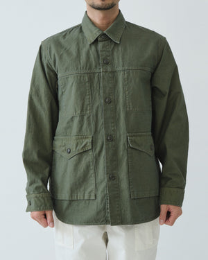 LONG SHIRT JACKET / GREEN