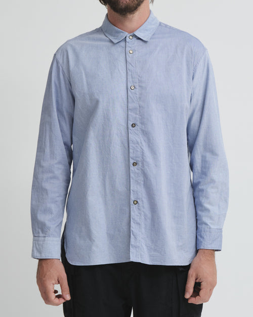 OXFORD SHORT POINT COLLAR SHIRT / NAVY