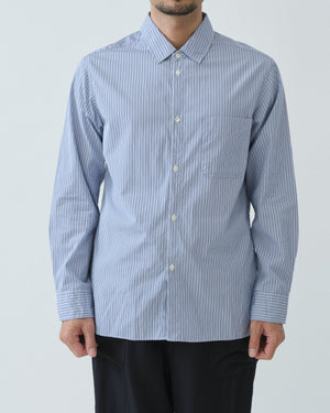 THOMAS MAISON STRIPE REGULAR COLLAR SHIRT / BLUE