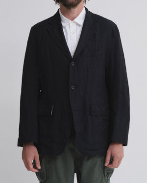 THREE BUTTON TAILORED JACKET / NAVY