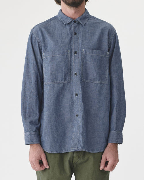 DUNGAREE WORK SHIRT / INDIGO