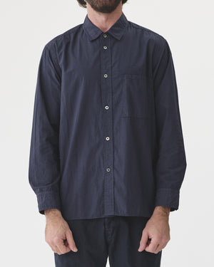 REGULAR COTTON COLLAR SHIRT / NAVY