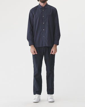 REGULAR COTTON COLLAR SHIRT / NAVY