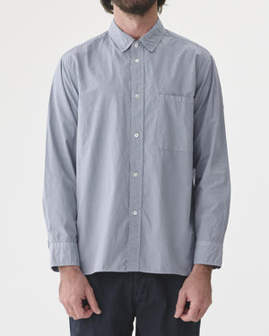 REGULAR COTTON COLLAR SHIRT / SAXE BLUE