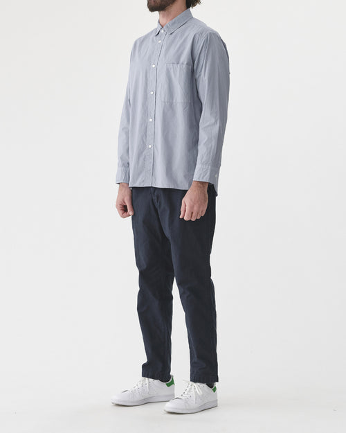 REGULAR COTTON COLLAR SHIRT / SAXE BLUE