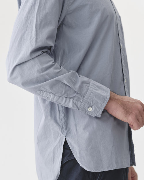 REGULAR COTTON COLLAR SHIRT / SAXE BLUE