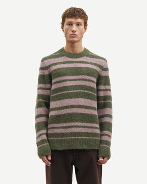 SAARIN SWEATER 15354 / FOREST NIGHT STRIPE