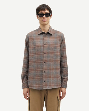 SADAMON X SHIRT 15366 / CAPPUCCINO MELANGE CHECK