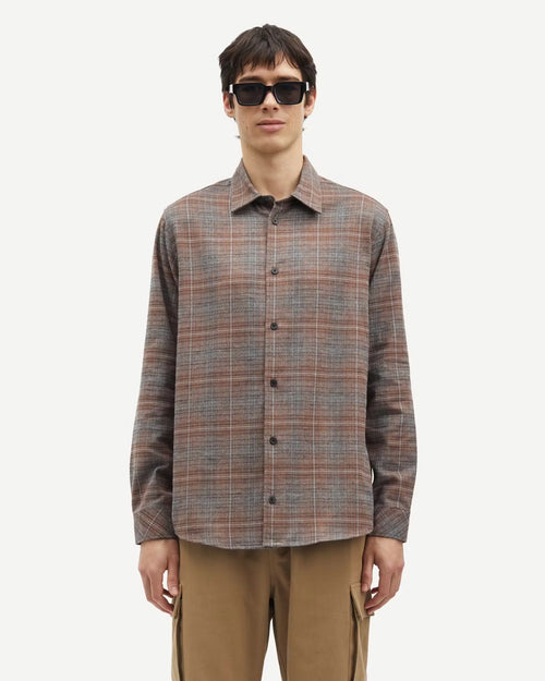 SADAMON X SHIRT 15366 / CAPPUCCINO MELANGE CHECK