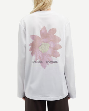 SADOVE LS T-SHIRT 15276 / WHITE BLOOMING