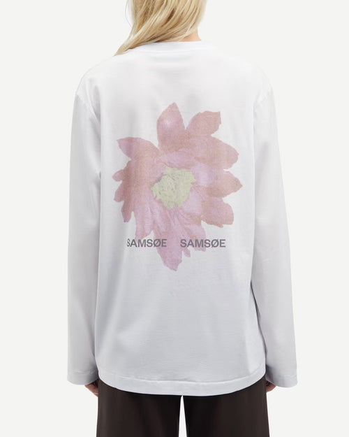 SADOVE LS T-SHIRT 15276 / WHITE BLOOMING