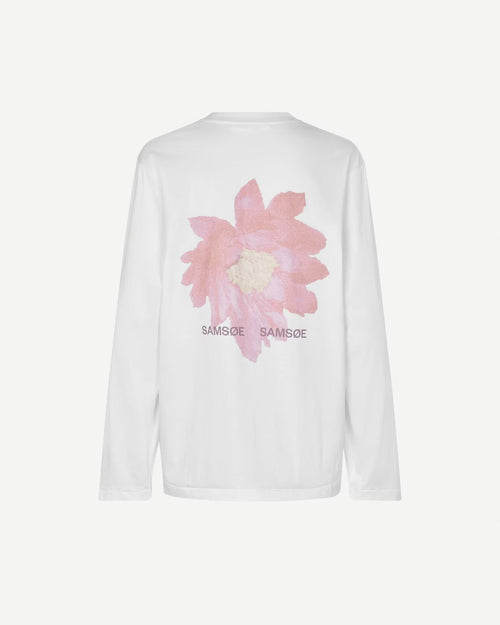 SADOVE LS T-SHIRT 15276 / WHITE BLOOMING