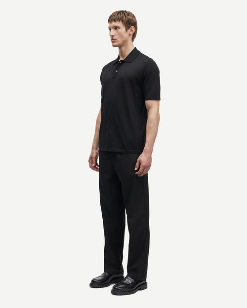 SAROWAN KNIT POLO 15477 / BLACK