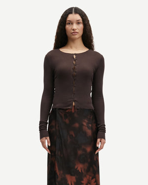 SASONNET CARDIGAN 15338 / CHOCOLATE TORTE