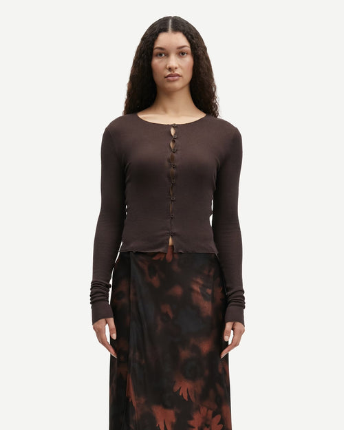 SASONNET CARDIGAN 15338 / CHOCOLATE TORTE