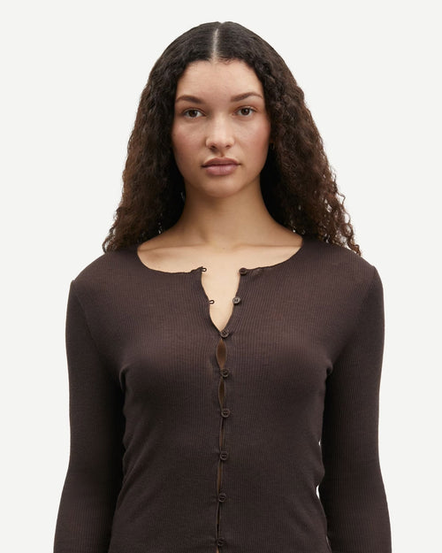 SASONNET CARDIGAN 15338 / CHOCOLATE TORTE