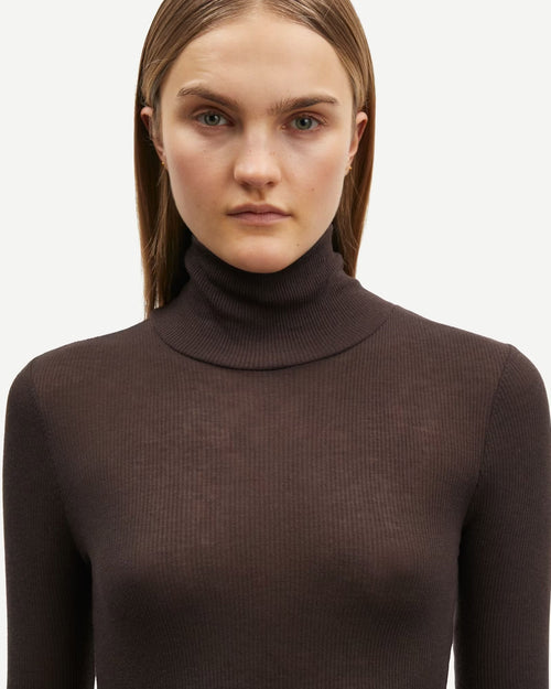 SASONNET LS T-NECK 15338 / CHOCOLATE TORTE