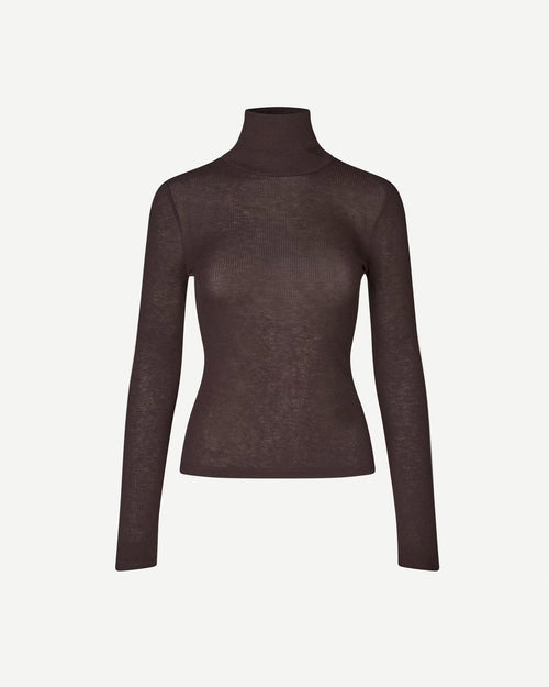 SASONNET LS T-NECK 15338 / CHOCOLATE TORTE