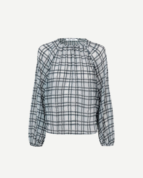 SAVIRA BLOUSE 15462 / BLUE IRON CHECK