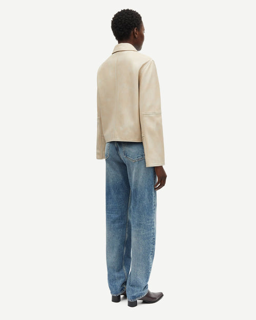 SALYLO LEATHER JACKET 15344 / WASHED WHITE PEPPER