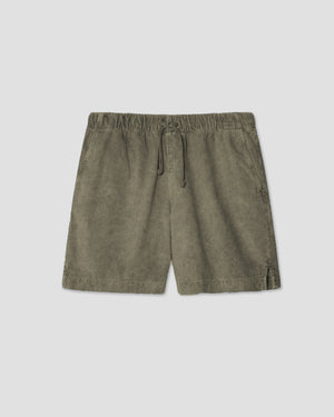 CORDUROY EASY SHORT / OLIVE