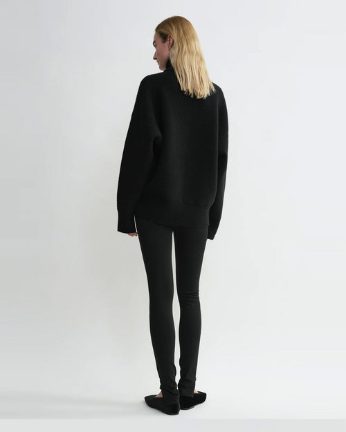 SIDE ZIP LEGGINGS / BLACK