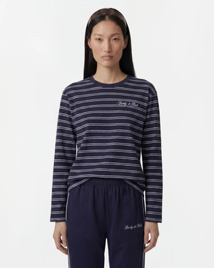 SIGNATURE LOGO EASY LONGSLEEVE / DARK NAVY/WHITE